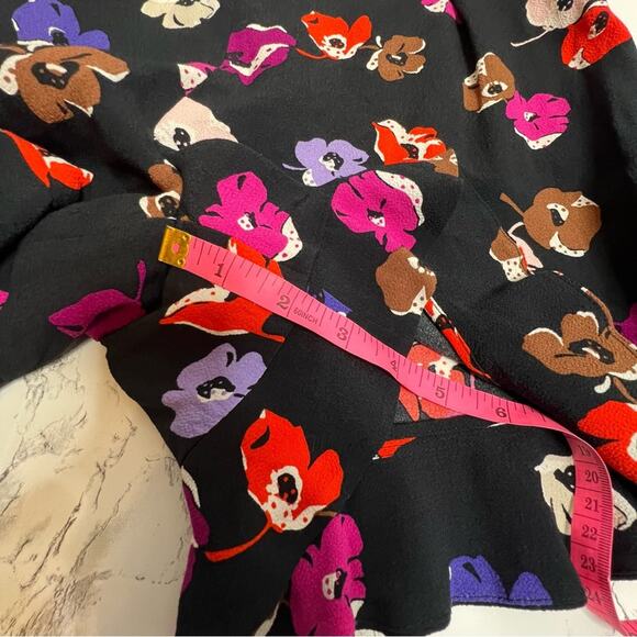 Kate Spade tap shorts with flounce hem floral day Disco print Sz 4 - Picture 3 of 6